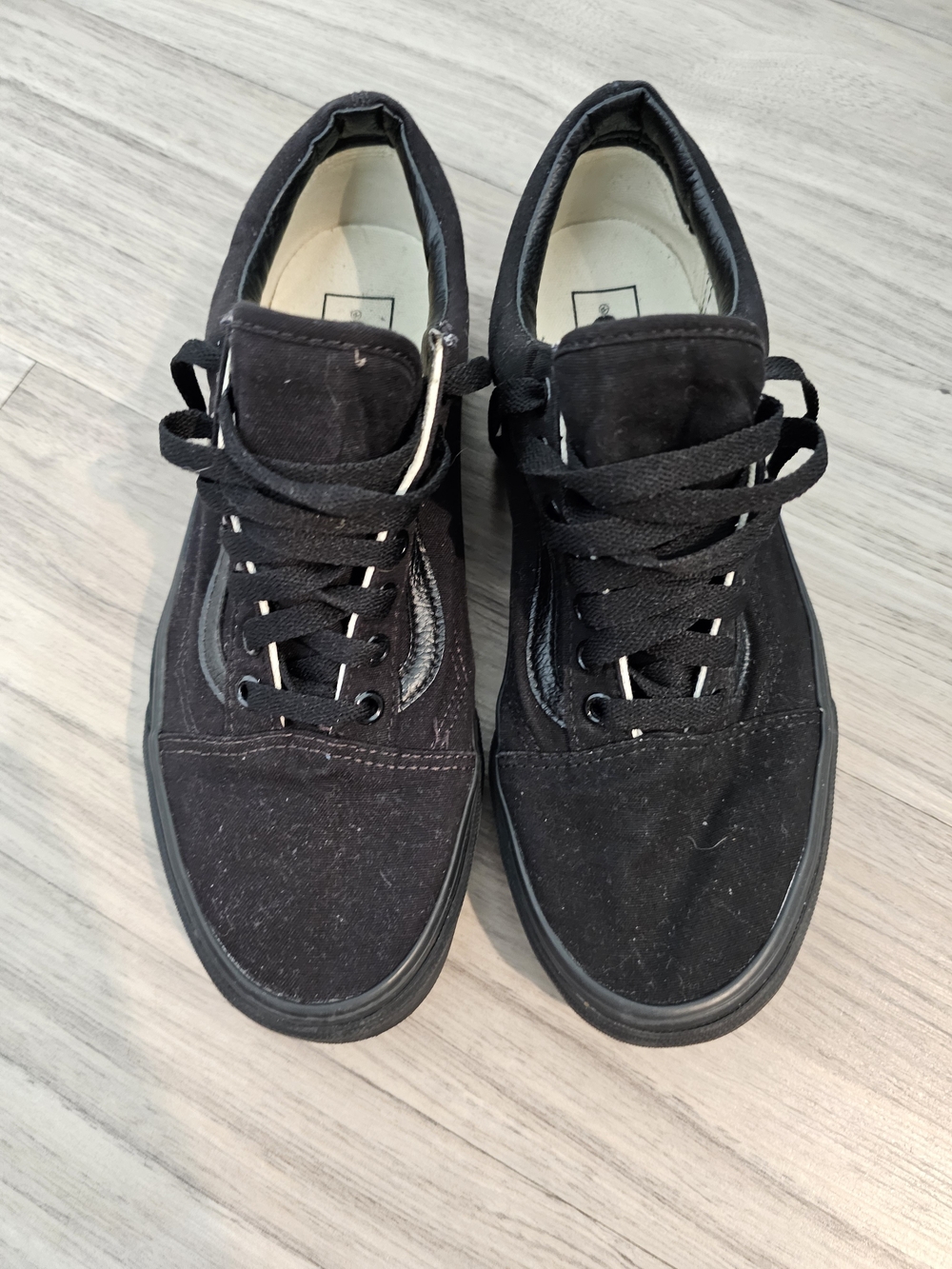 Vans Unisex Black Low-Top Lace-Up Sneakers Women's 10  Men's 8.5